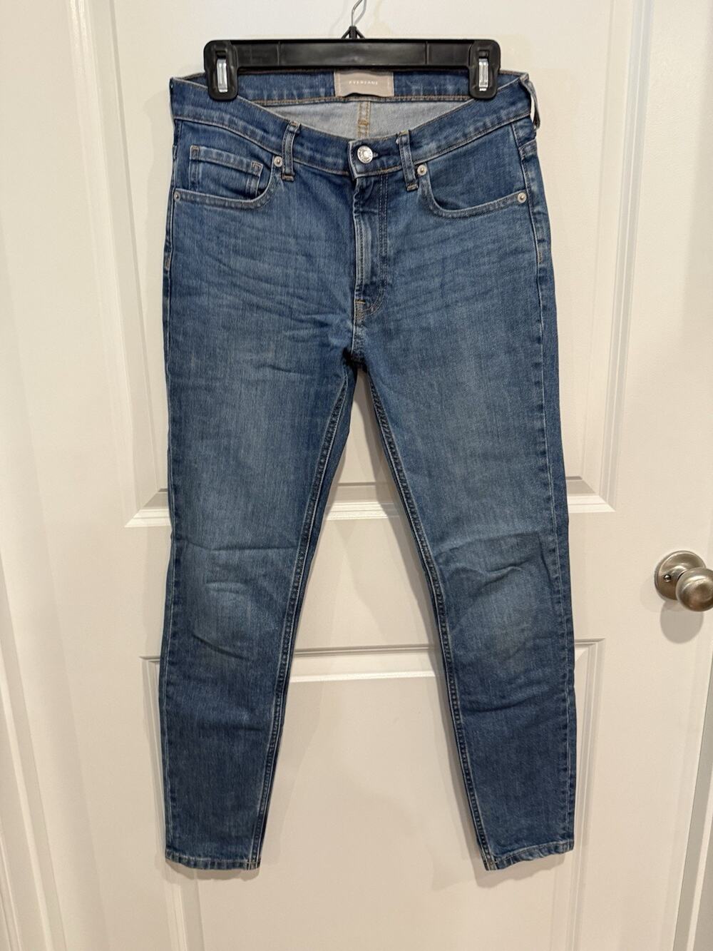 Everlane Relaxed Ankle Jeans Women's Size 27 Medium Wash Denim Stretch